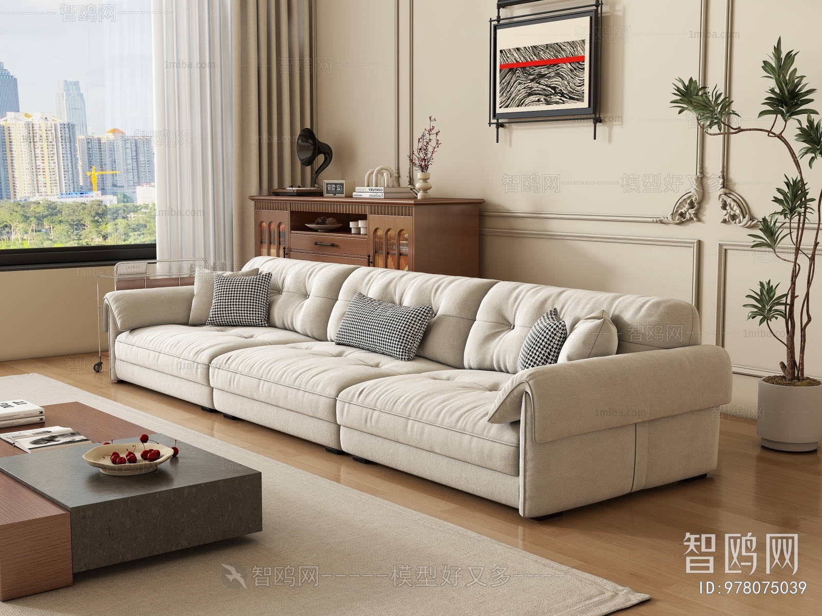 Modern Three-seat Sofa