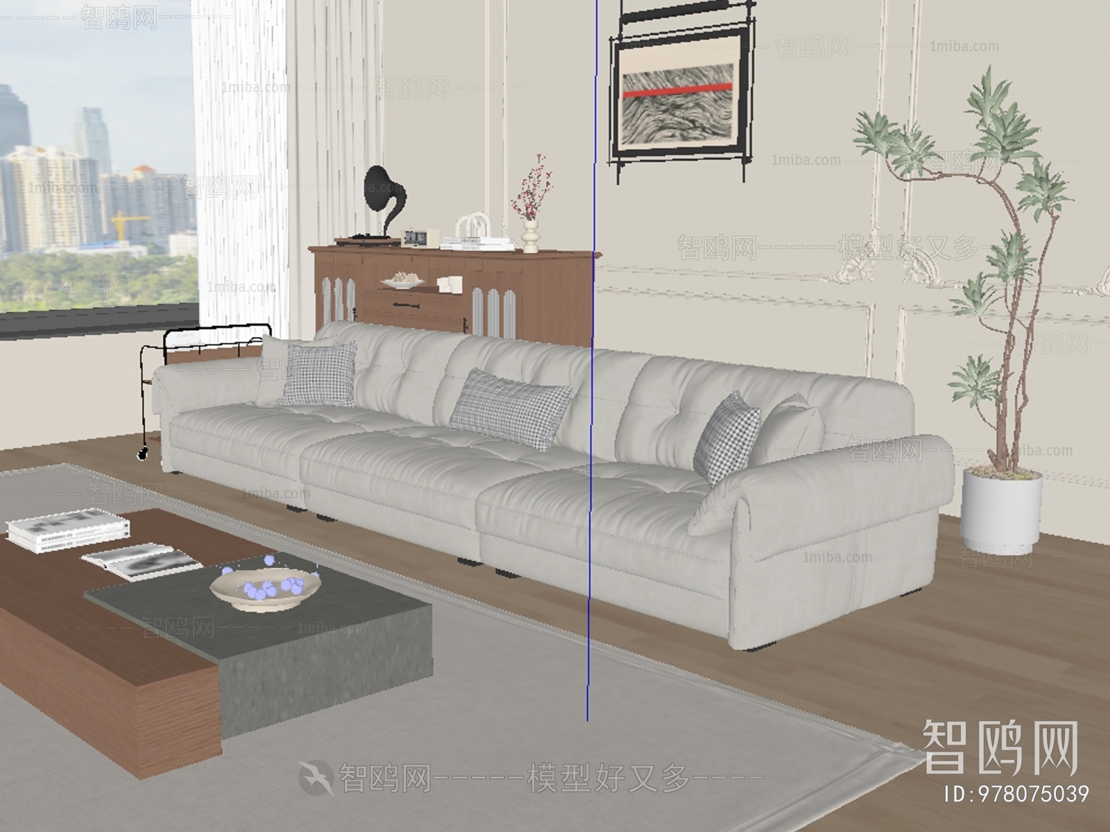 Modern Three-seat Sofa