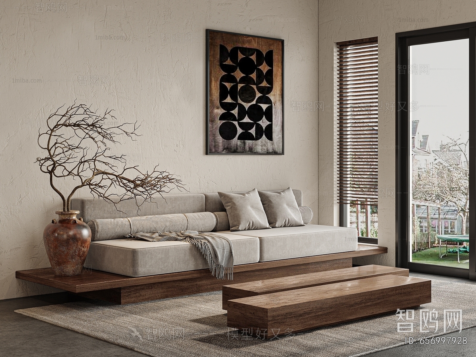 Wabi-sabi Style A Living Room