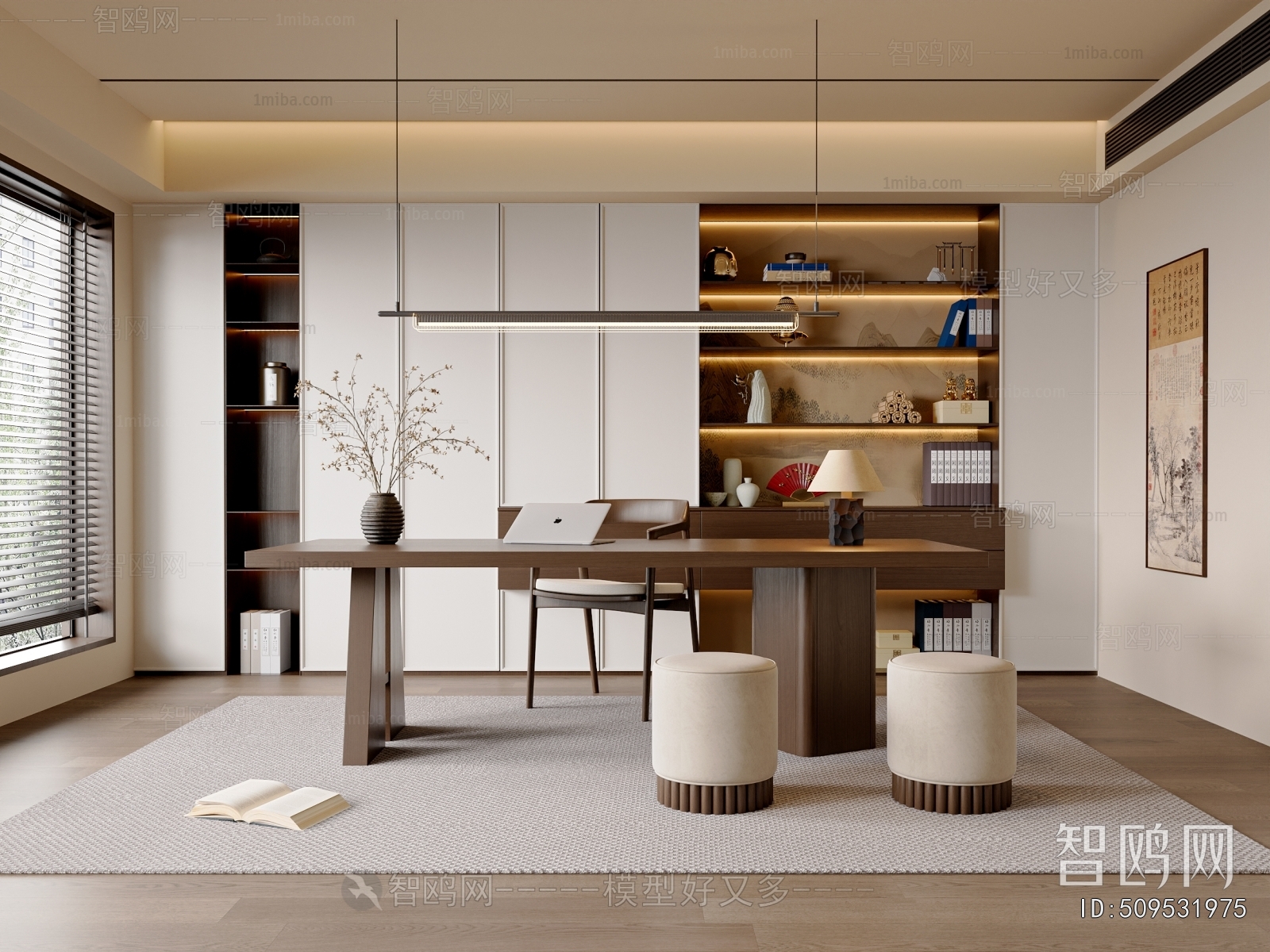 New Chinese Style Study Space