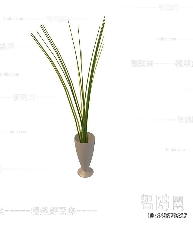 Modern Potted Green Plant