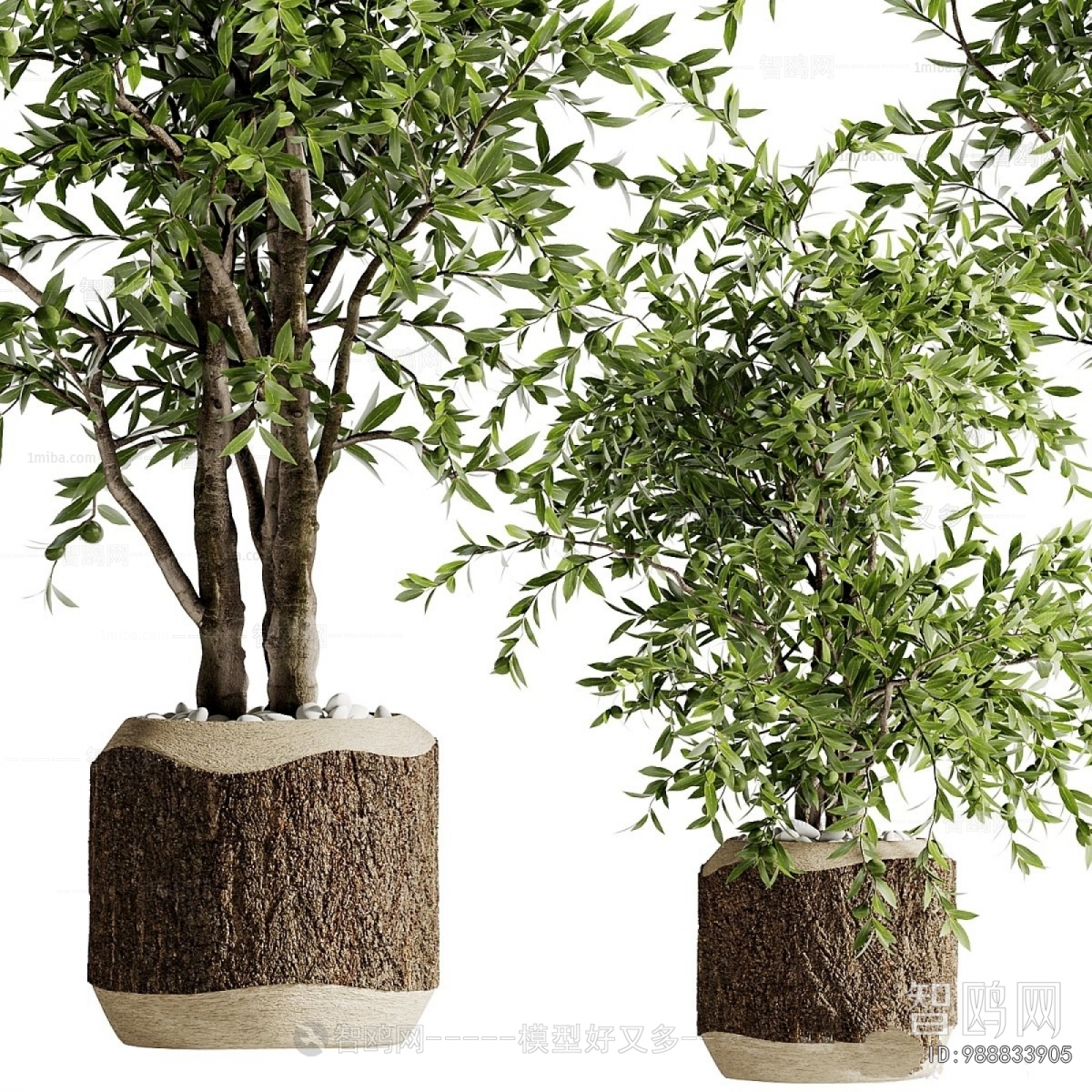 Modern Ground Green Plant Potted Plants