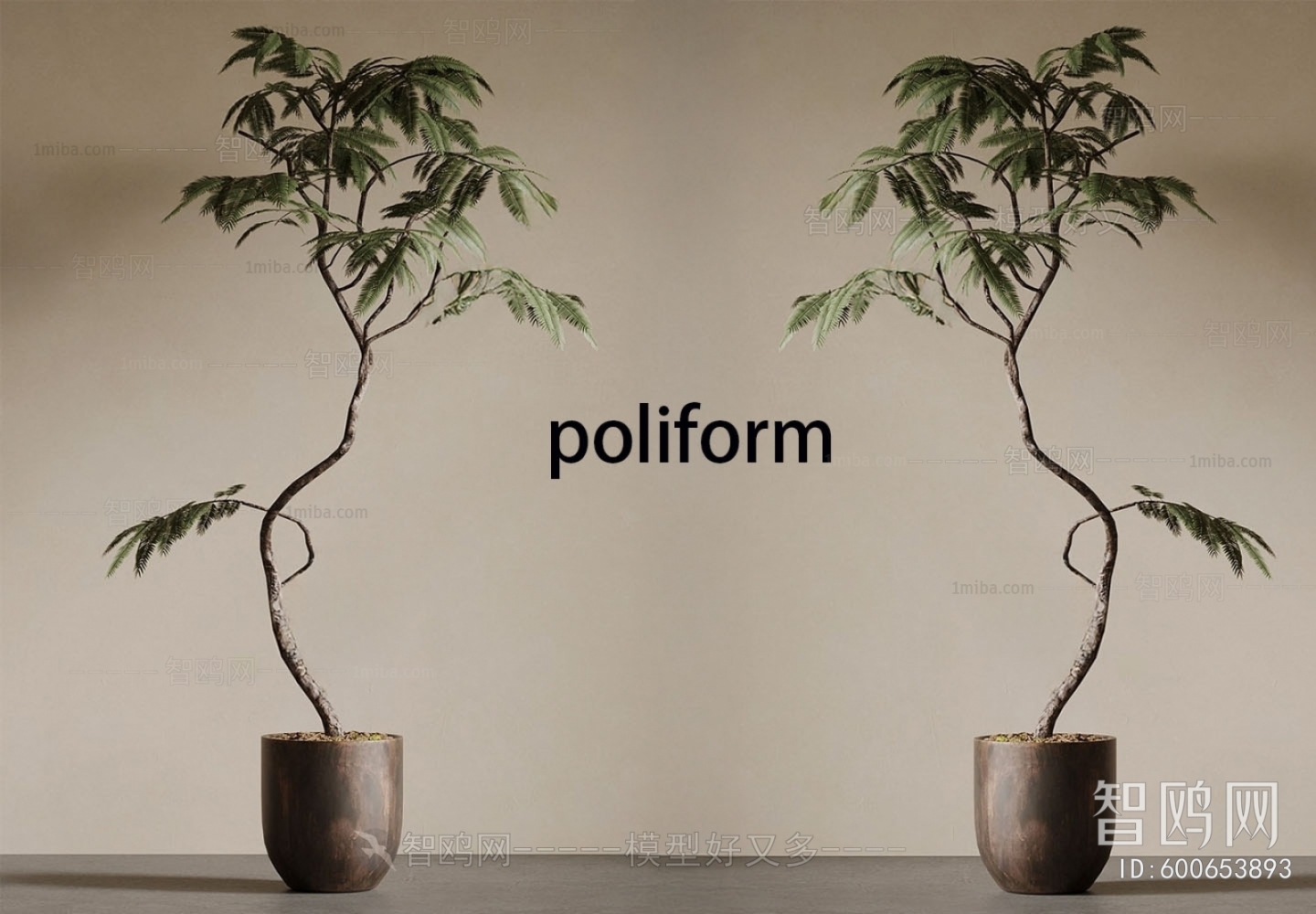 Modern Ground Green Plant Potted Plants