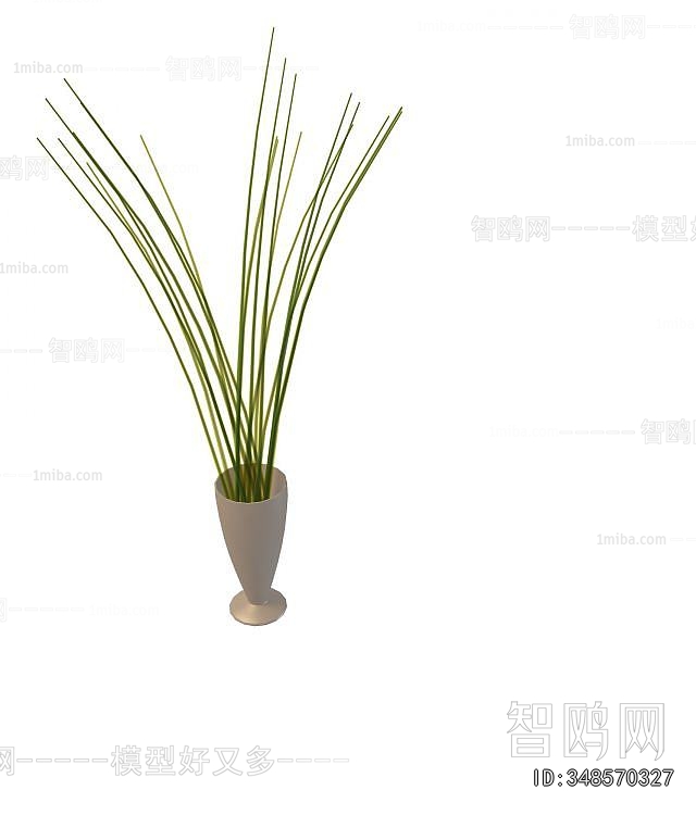Modern Potted Green Plant