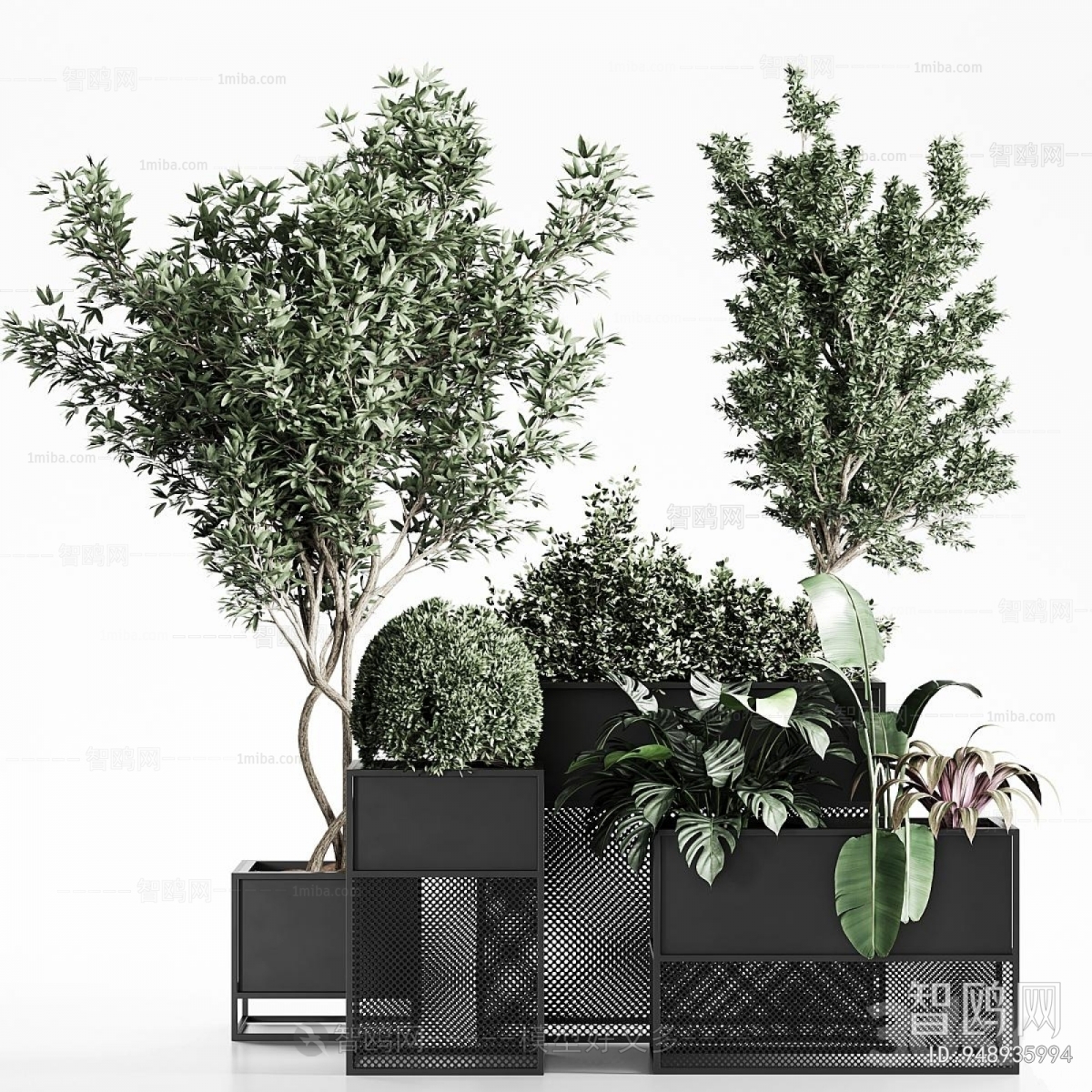 Modern Ground Green Plant Potted Plants