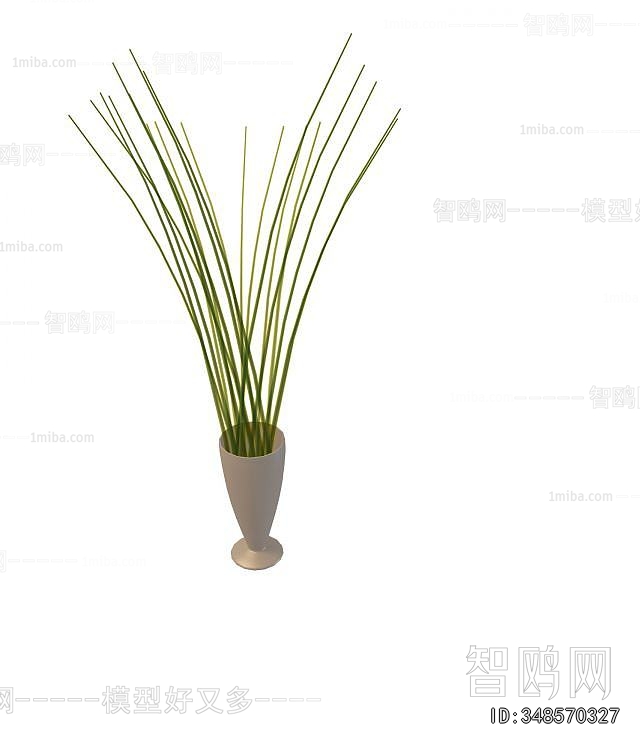 Modern Potted Green Plant