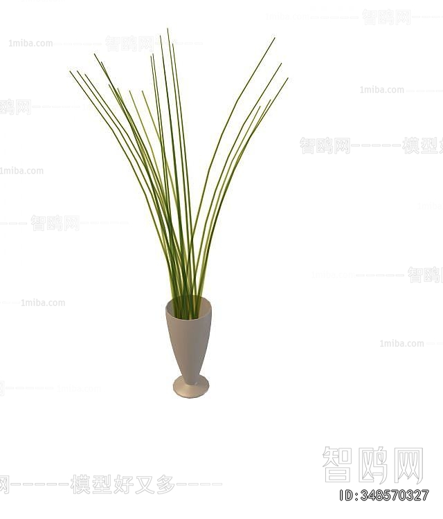 Modern Potted Green Plant