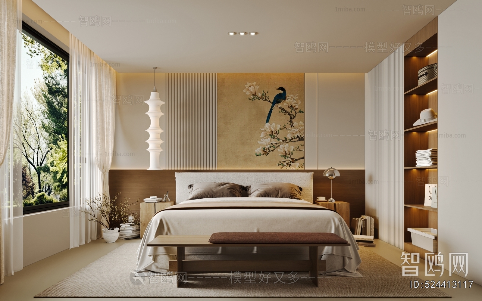 New Chinese Style Bedroom