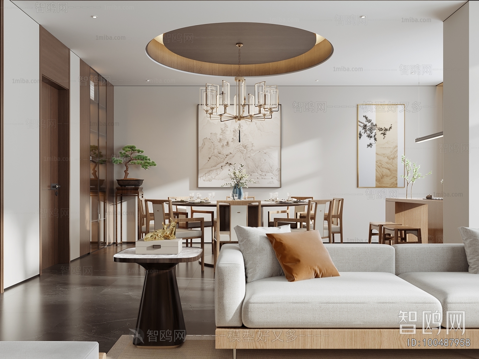 New Chinese Style A Living Room