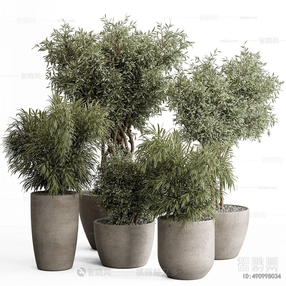 Modern Ground Green Plant Potted Plants