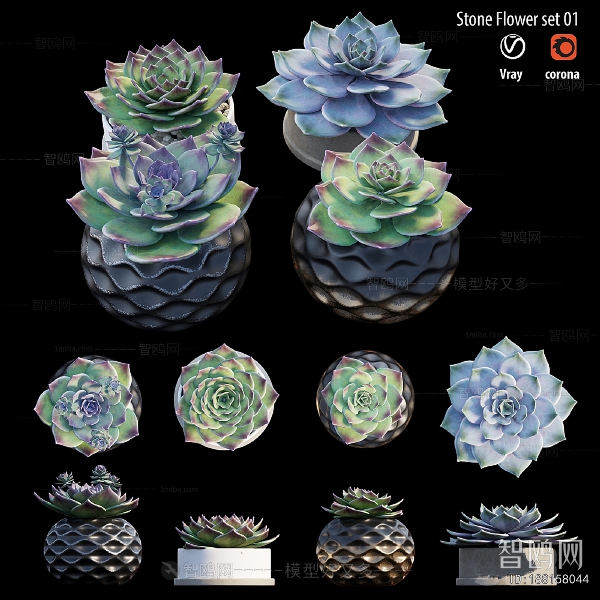 Modern Potted Green Plant