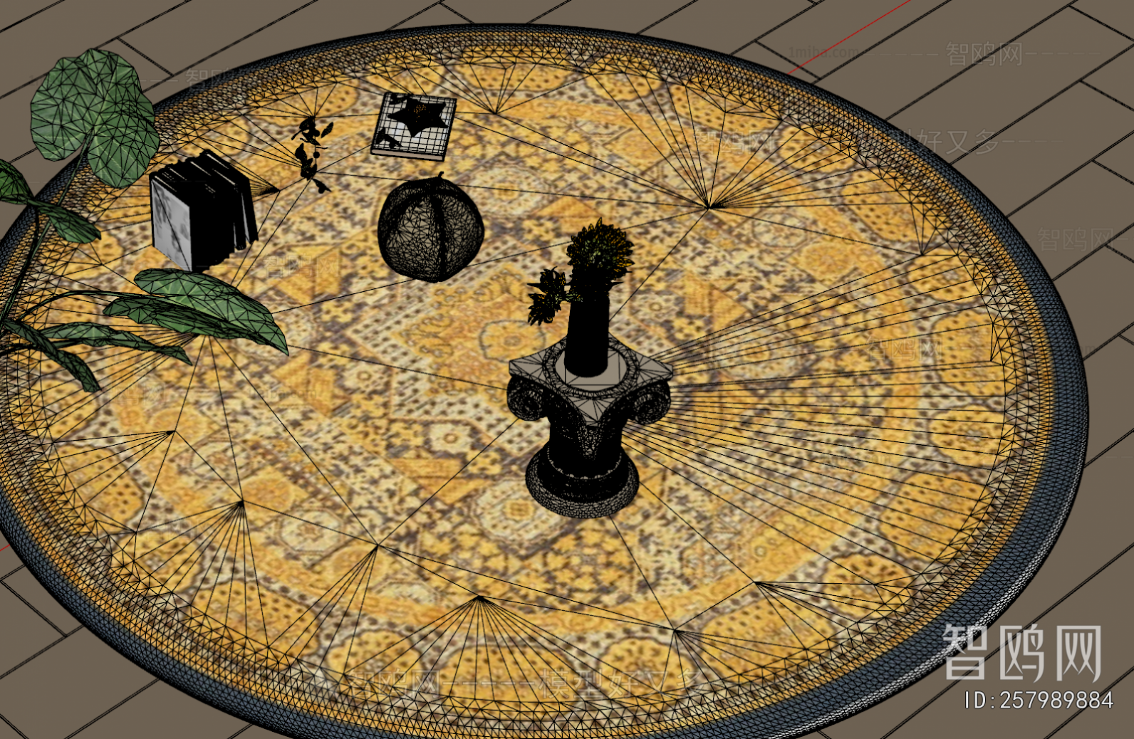 French Style Circular Carpet