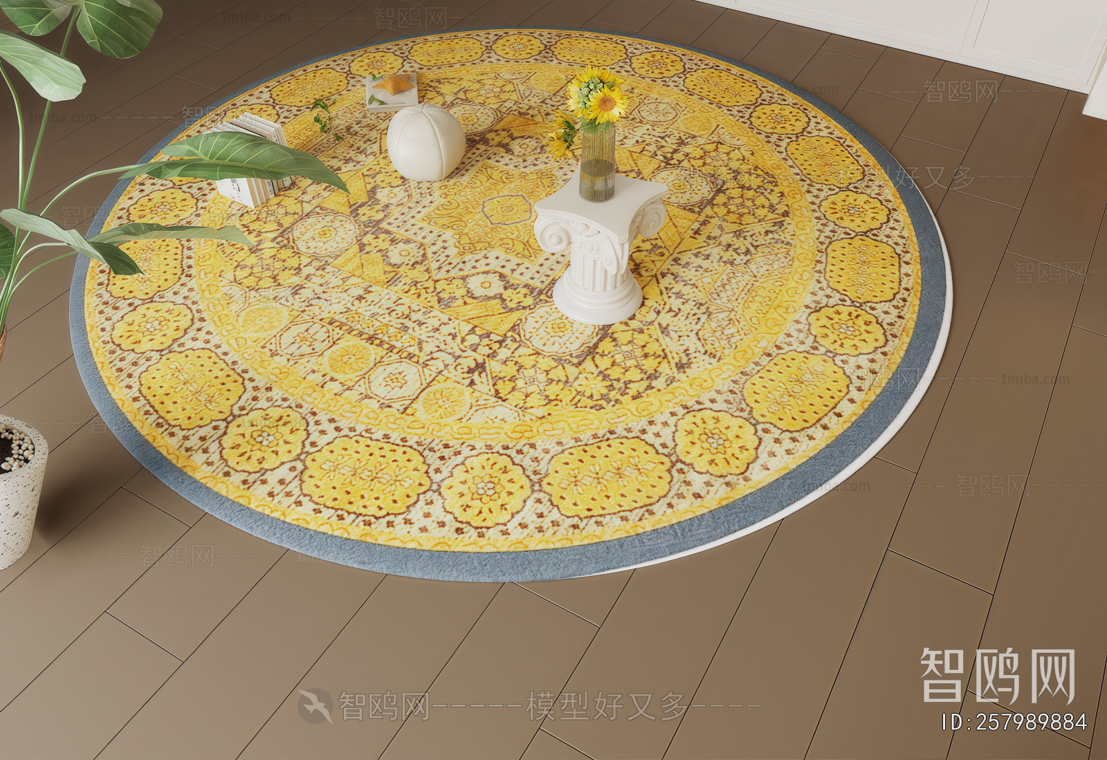 French Style Circular Carpet