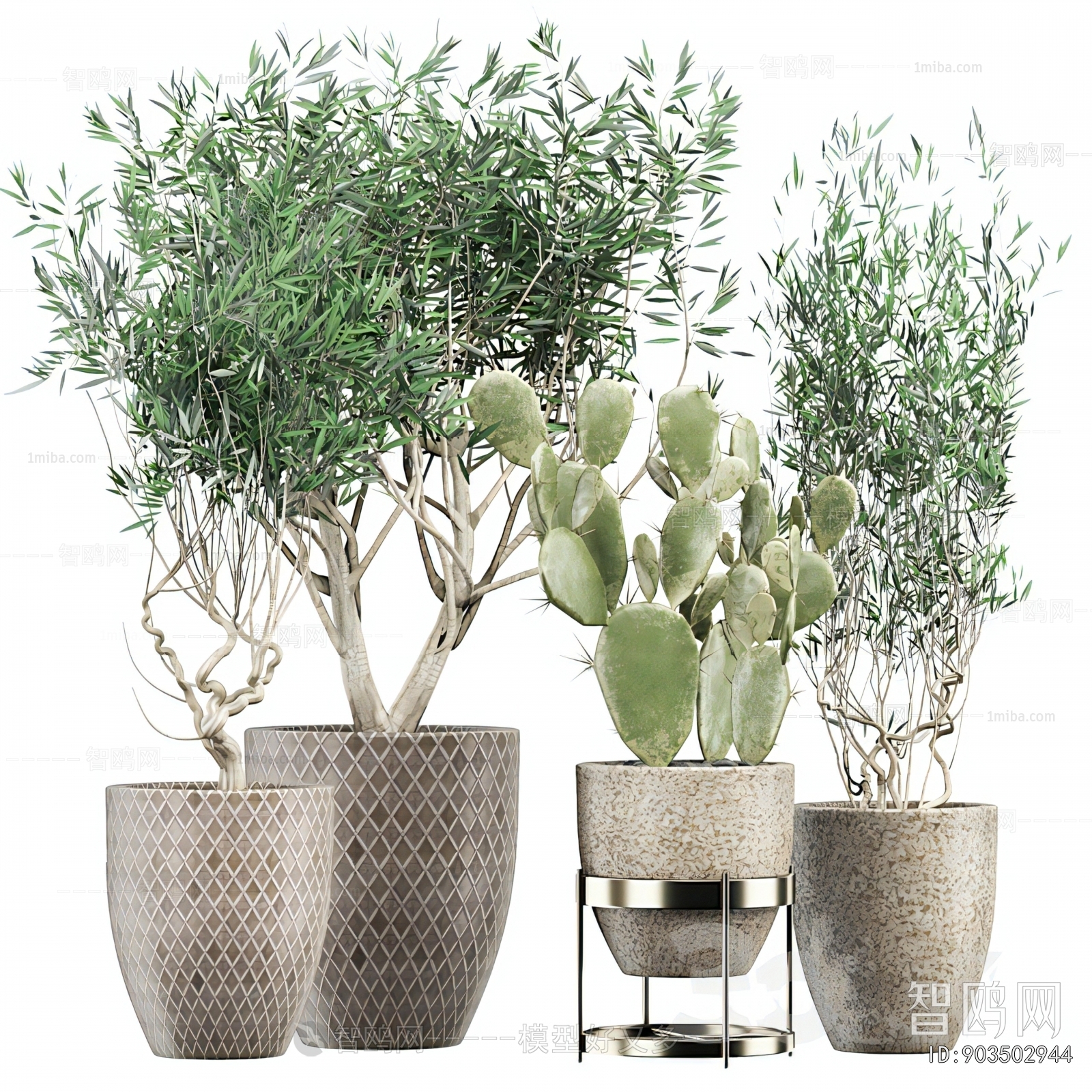 Modern Ground Green Plant Potted Plants