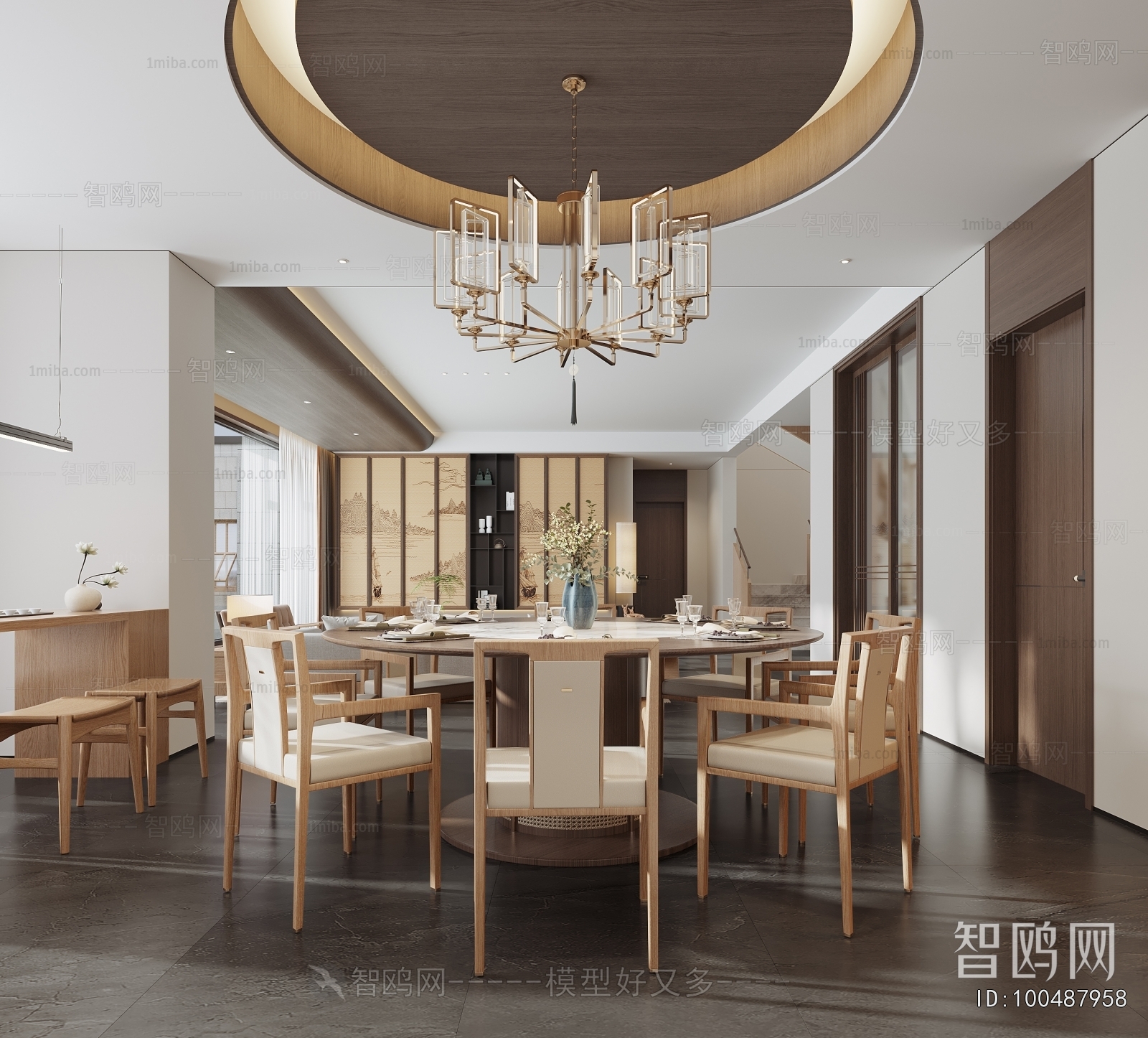 New Chinese Style A Living Room