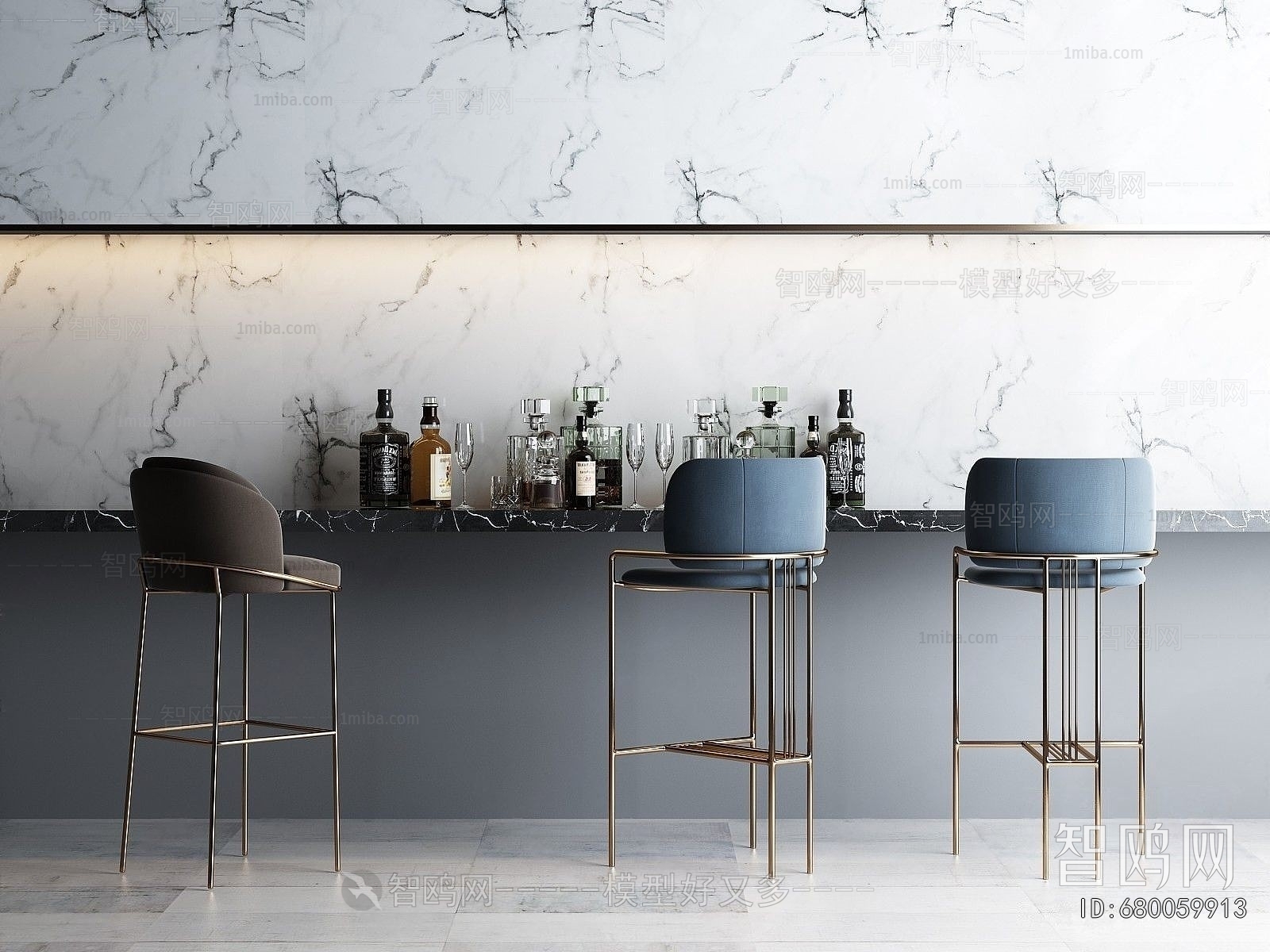 Simple European Style Bar Chair