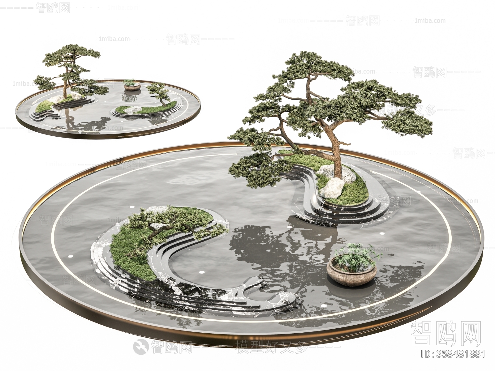 New Chinese Style Rockery Waterscape
