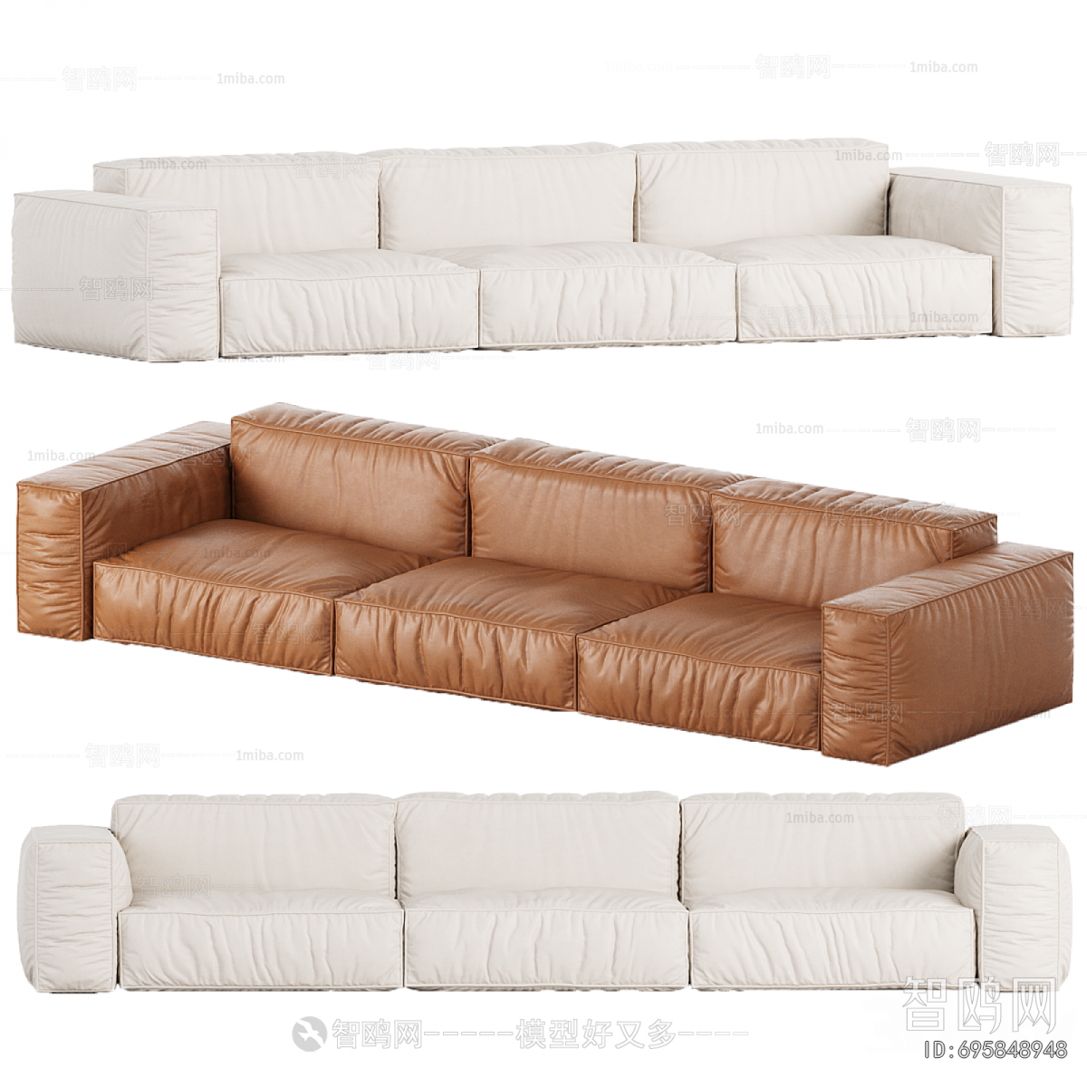 Modern Three-seat Sofa