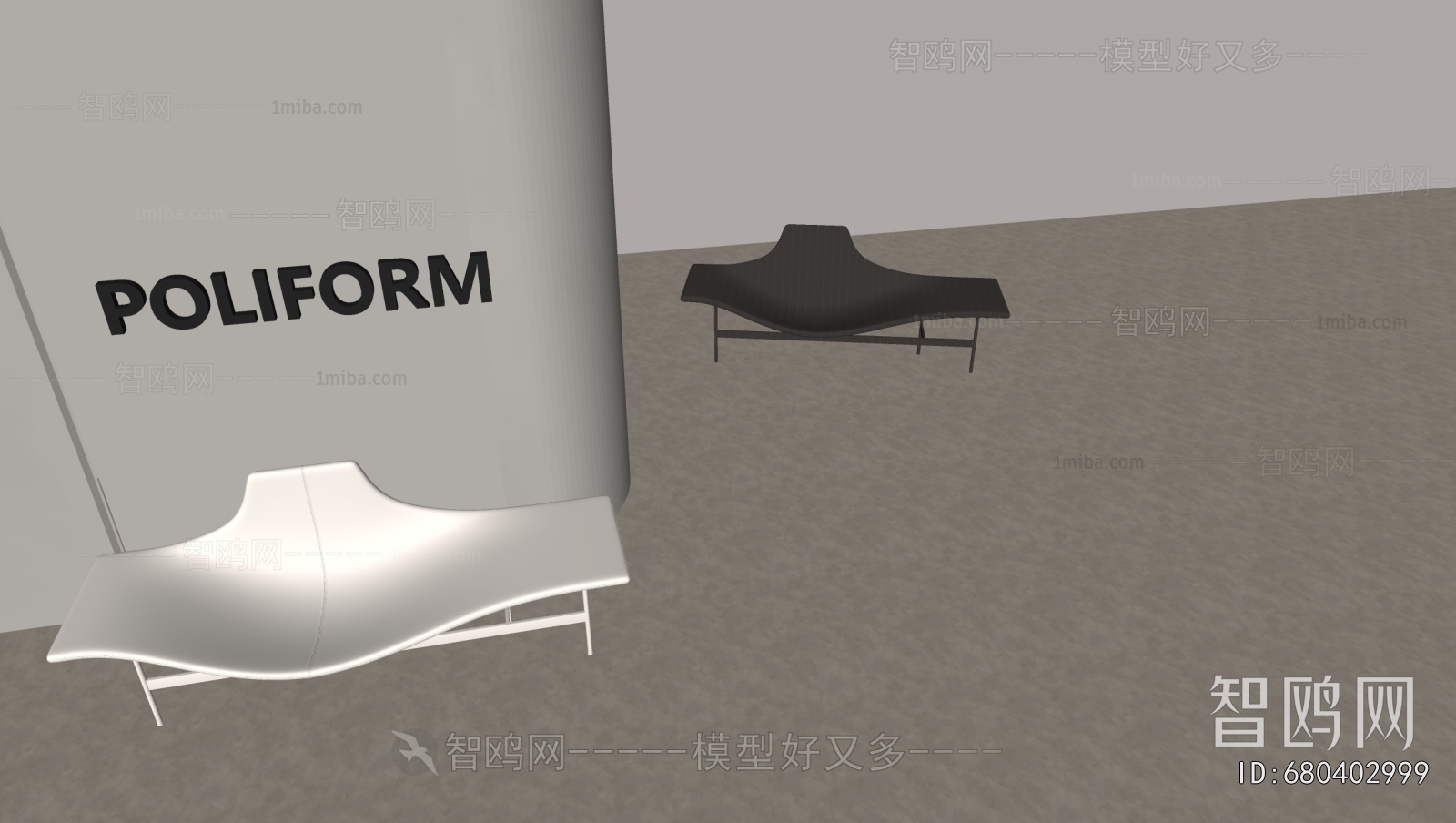 Poliform现代意式马萨德躺椅组合
