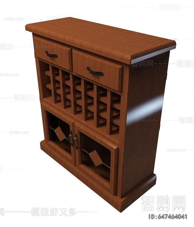 Simple European Style Wine Cabinet