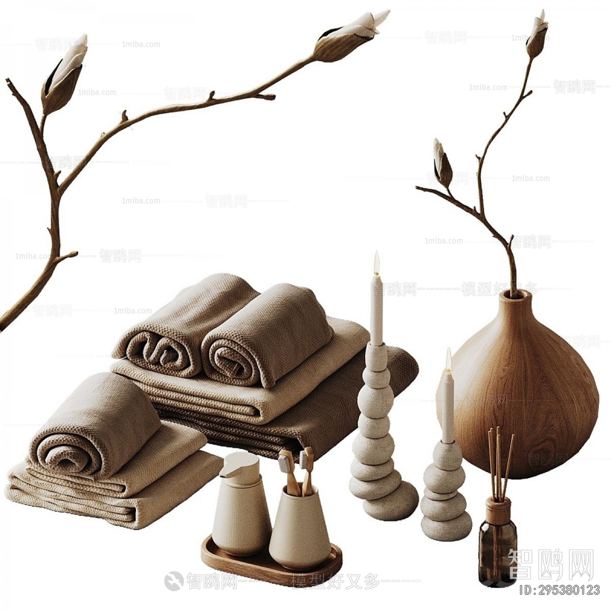 Wabi-sabi Style Bathroom Set