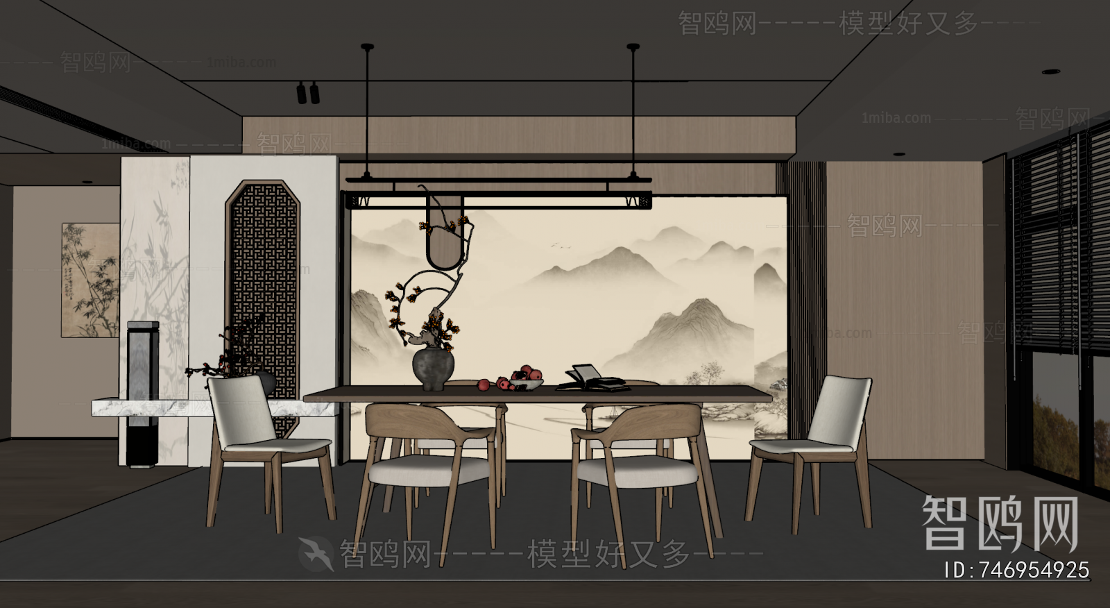 New Chinese Style Dining Room