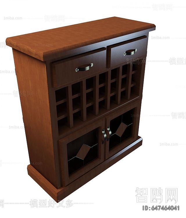 Simple European Style Wine Cabinet