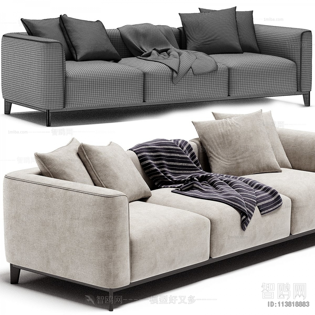 Modern Three-seat Sofa