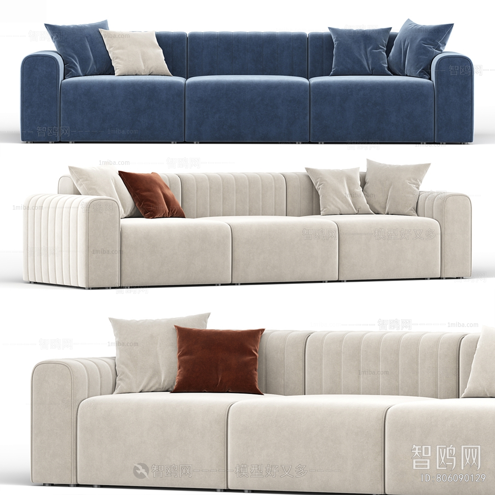 Modern Three-seat Sofa
