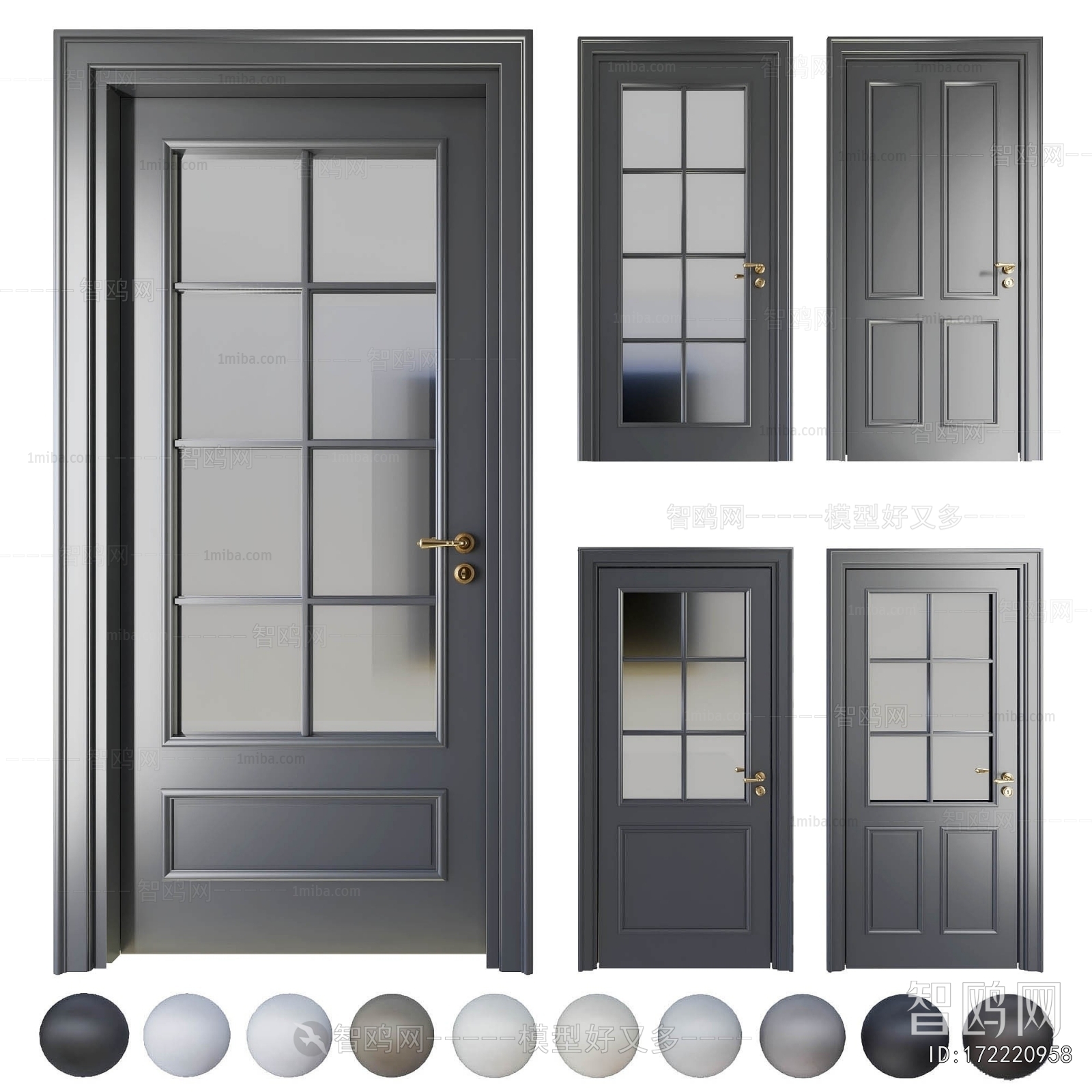 Simple European Style Single Door