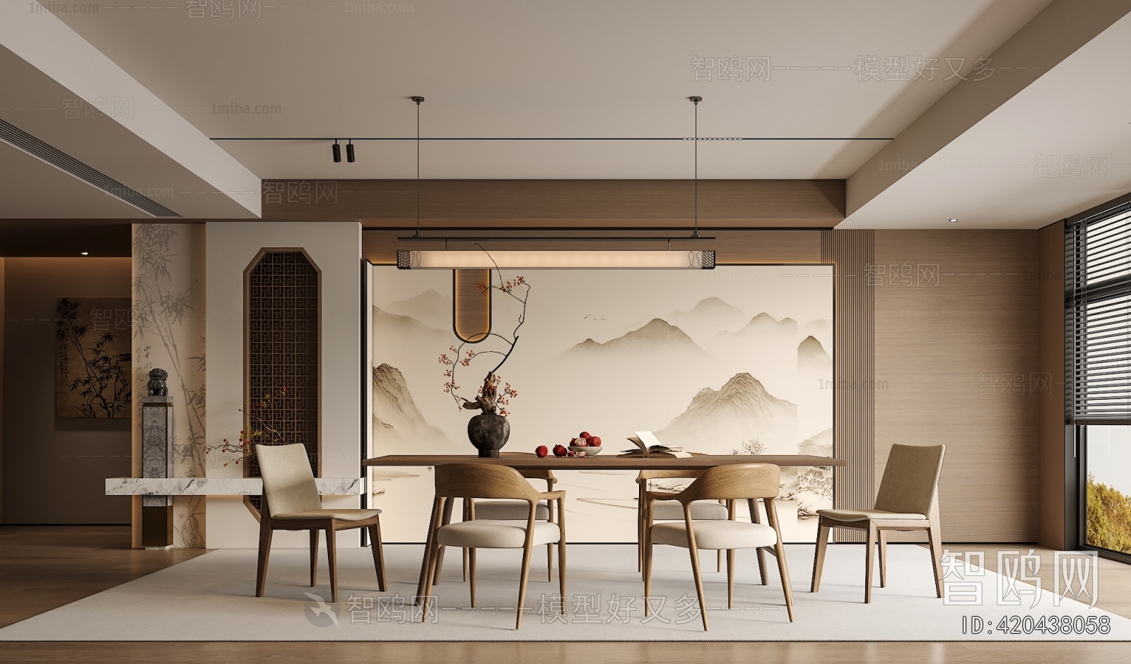New Chinese Style Dining Room