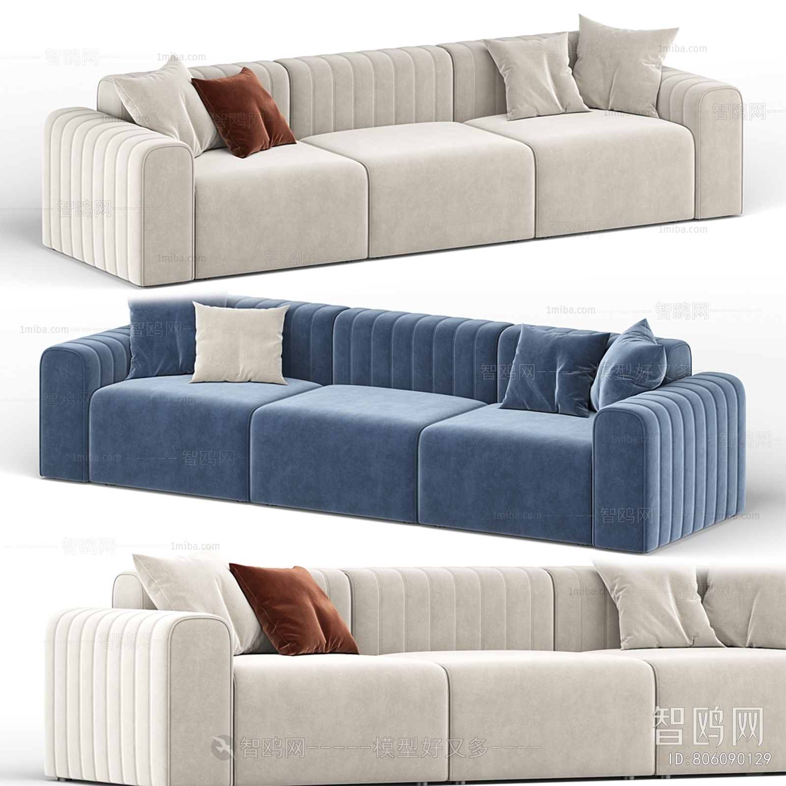 Modern Three-seat Sofa