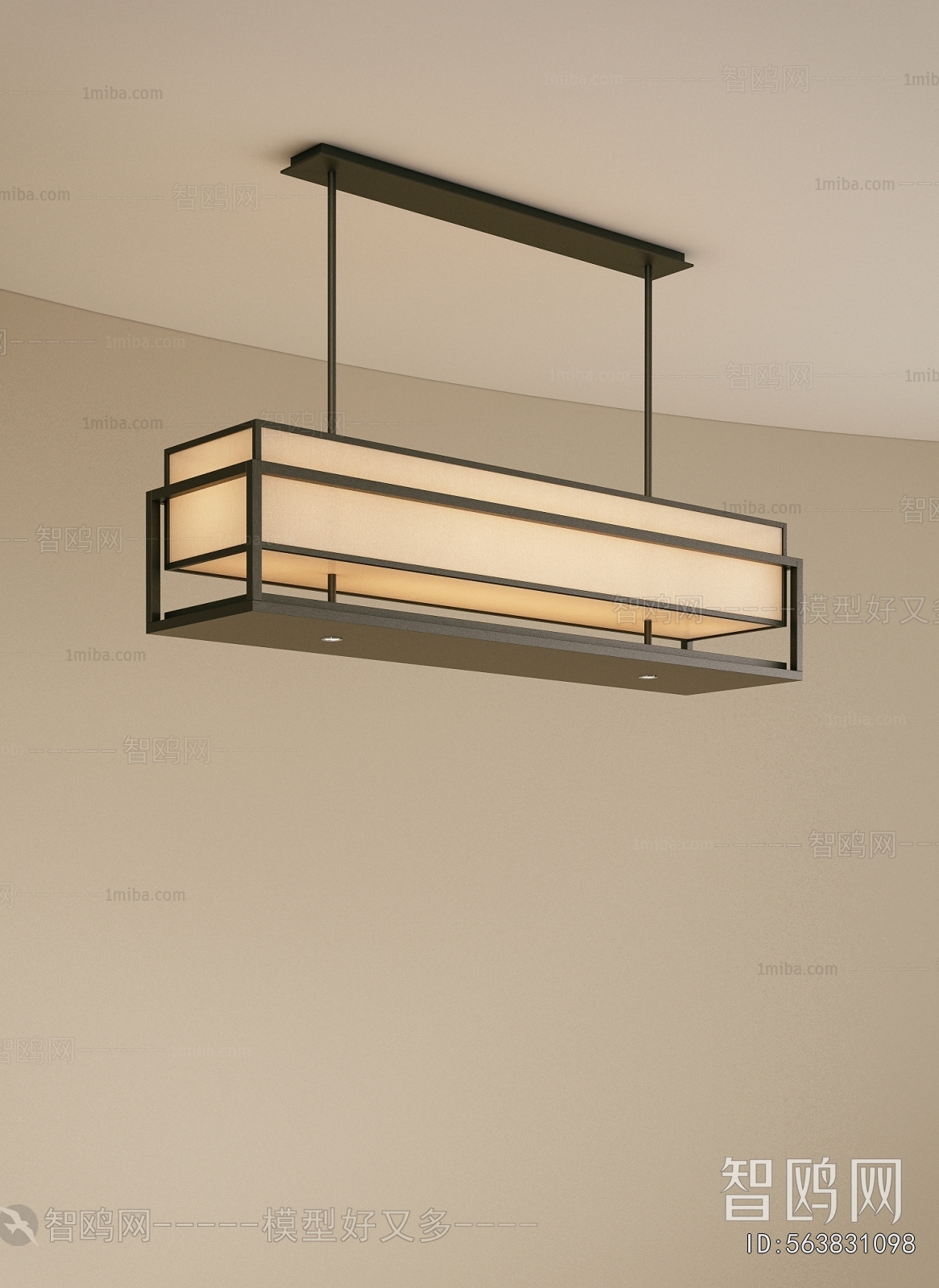 New Chinese Style Long Chandelier