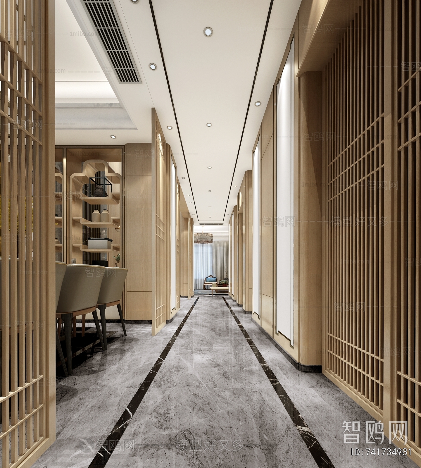 New Chinese Style Hallway