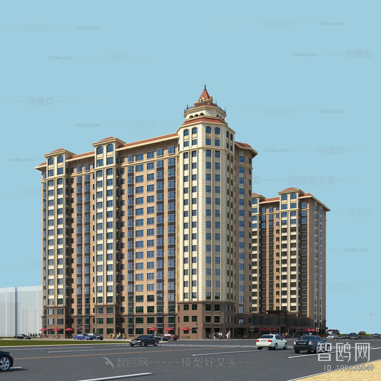 European Style Architectural Bird's-eye View Planning