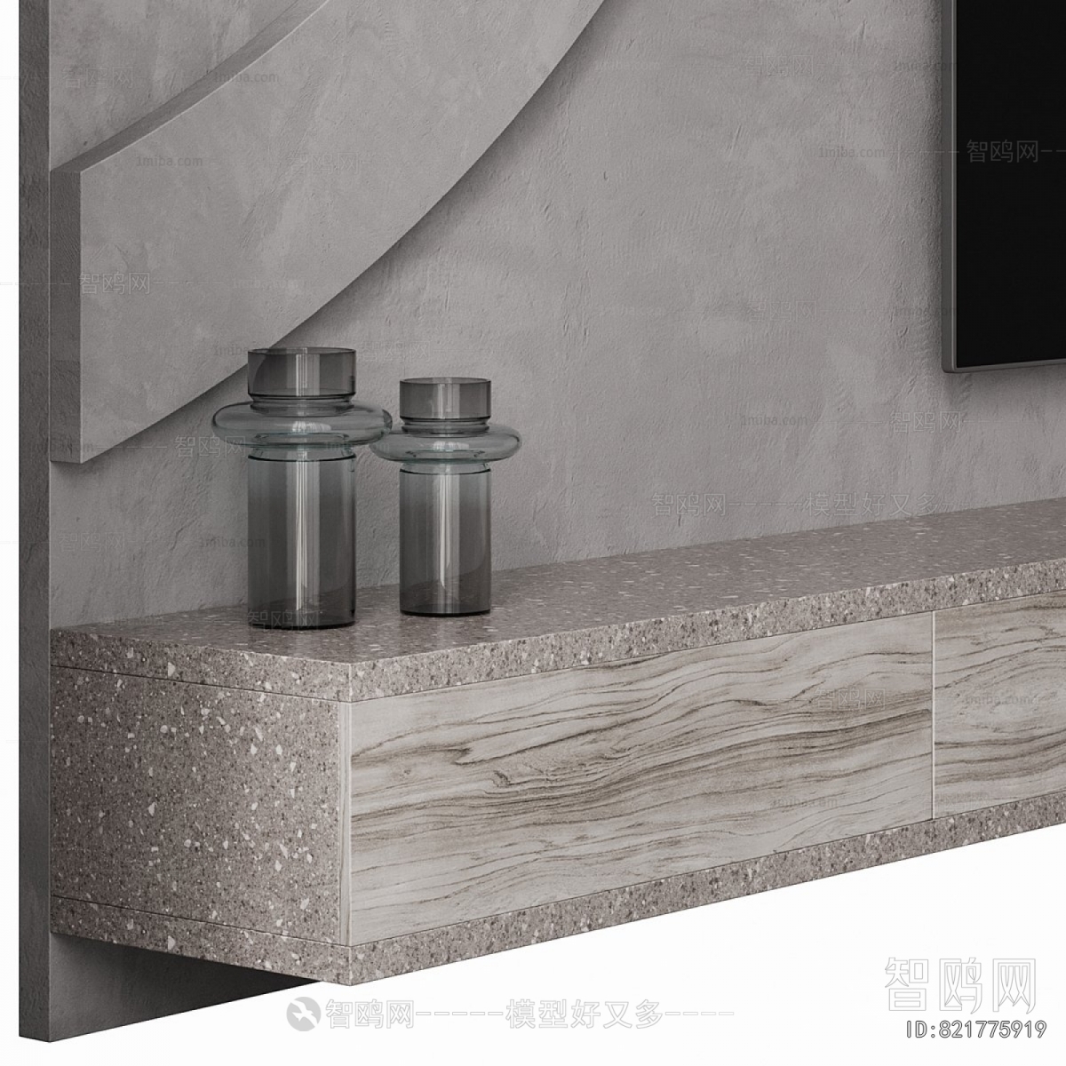 Wabi-sabi Style TV Wall