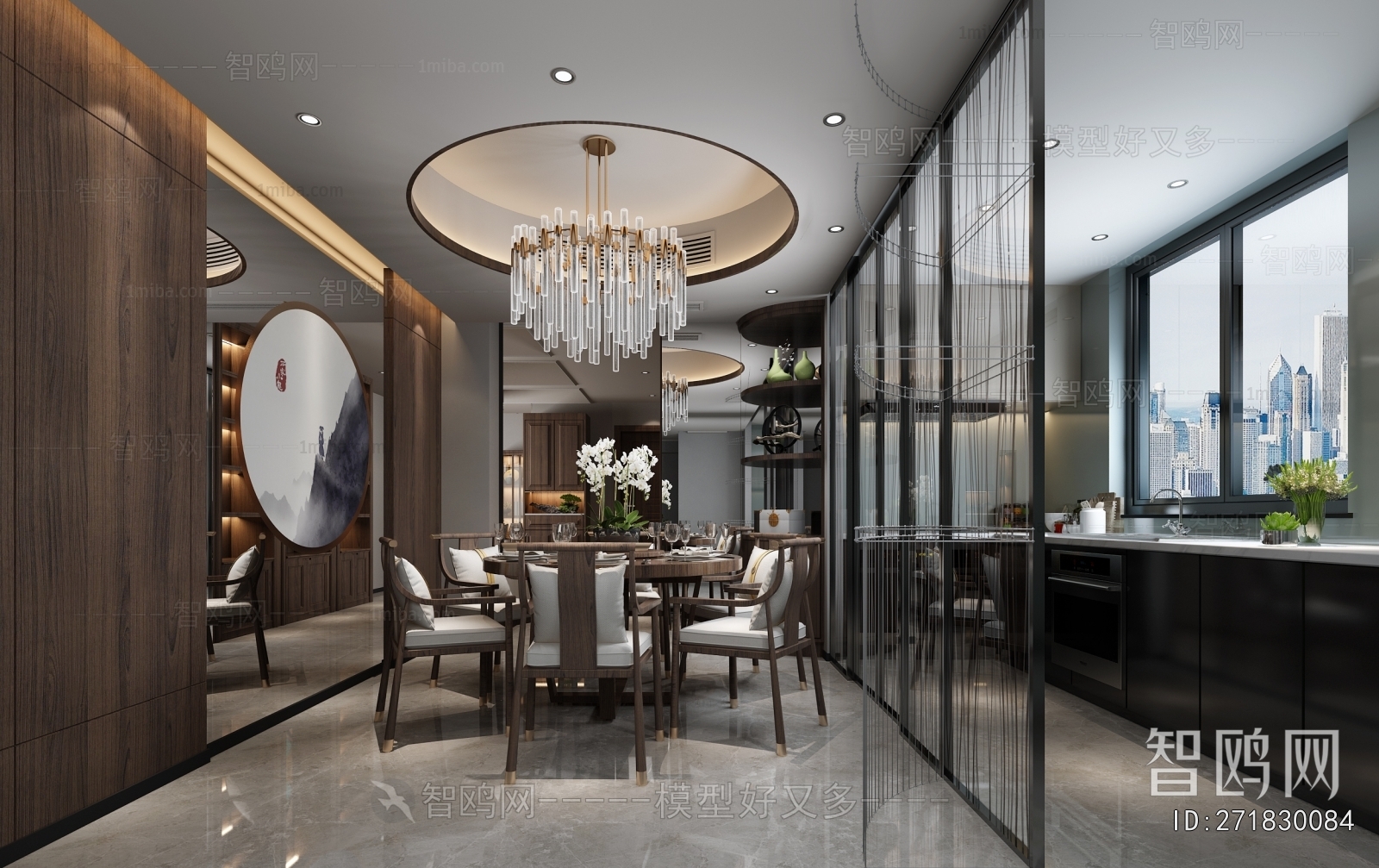 New Chinese Style Dining Room