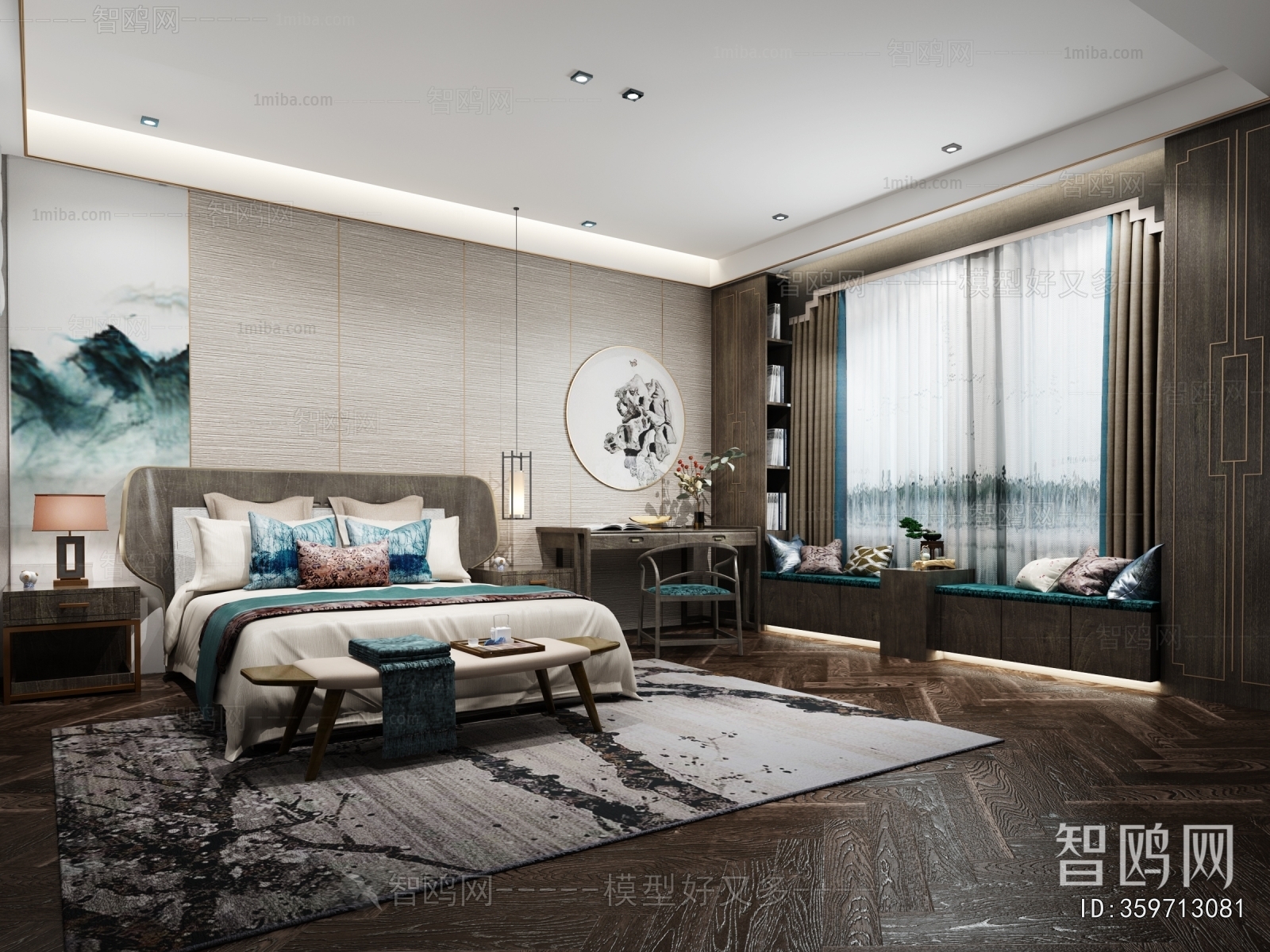 New Chinese Style Bedroom