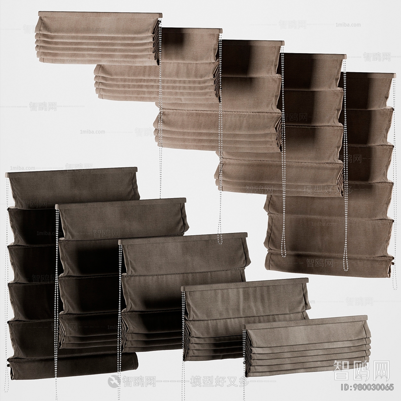 New Chinese Style Roman Curtain