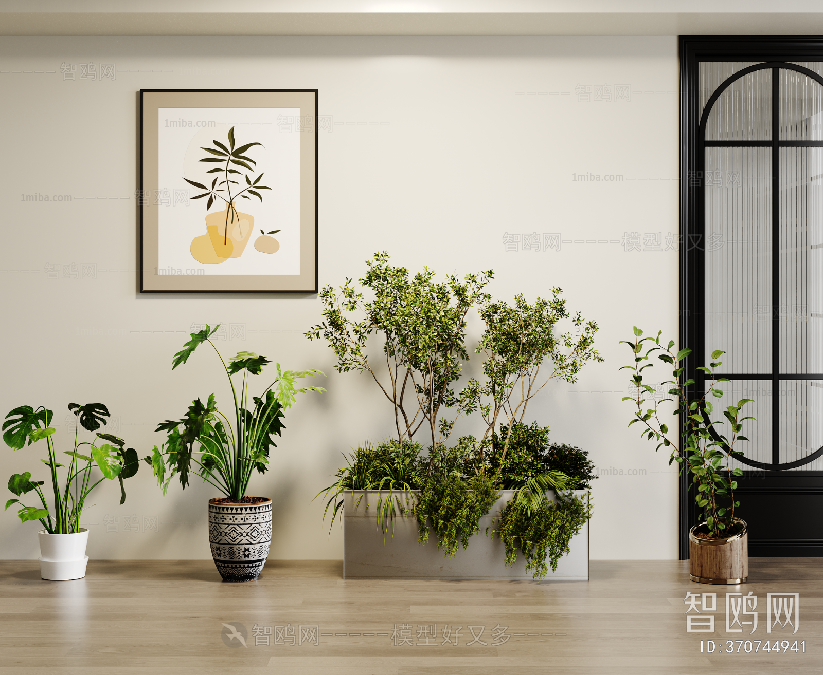 Modern Ground Green Plant Potted Plants