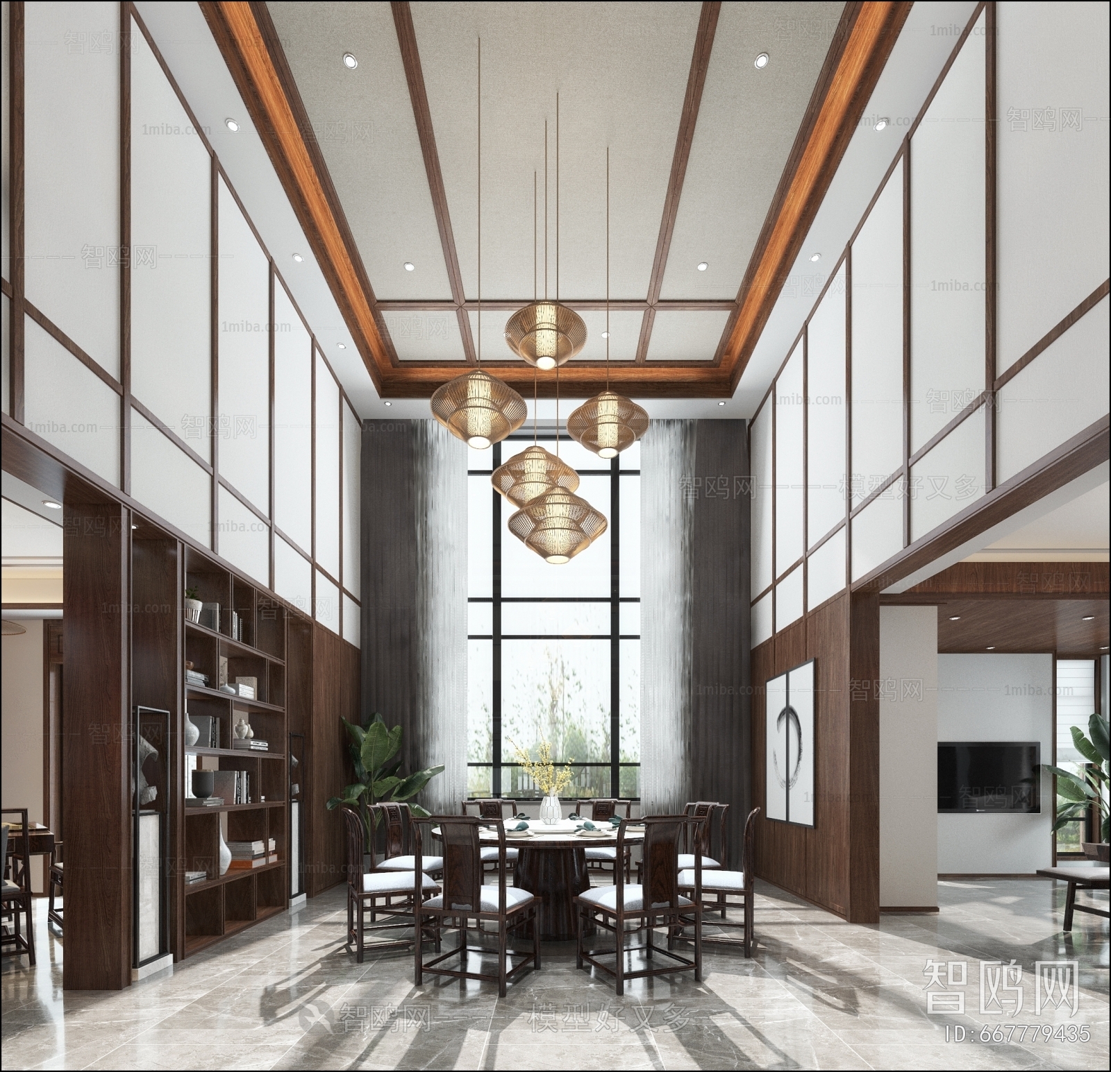 New Chinese Style Study Space