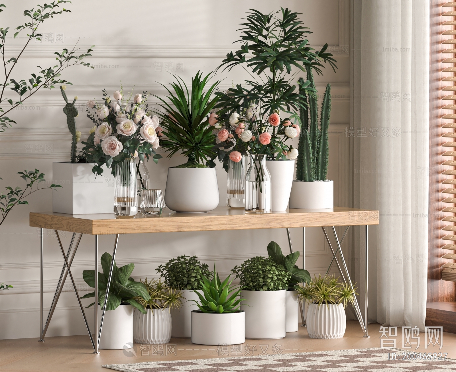 Modern Potted Green Plant