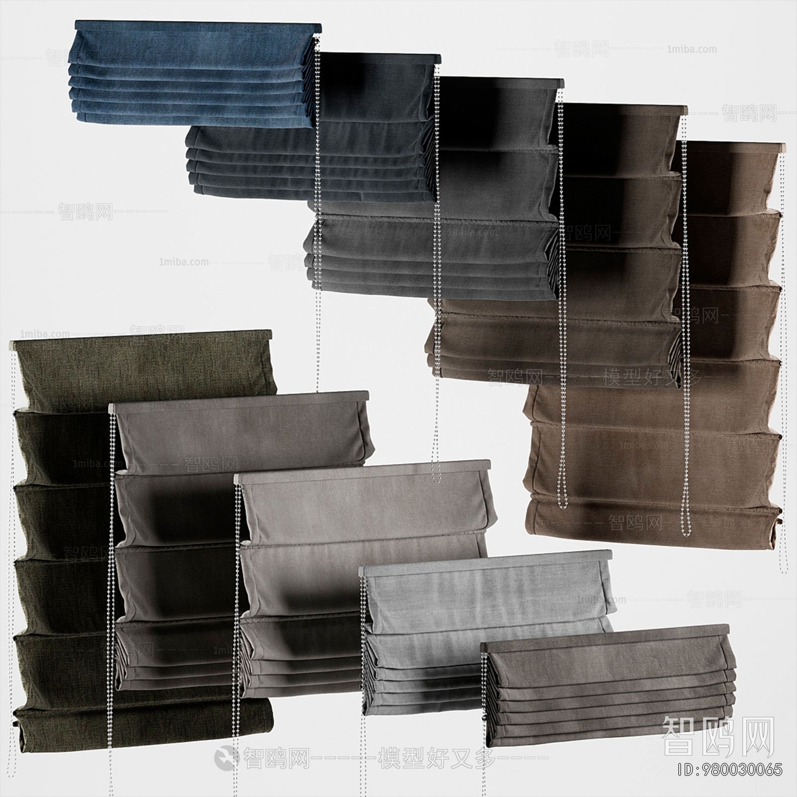 New Chinese Style Roman Curtain