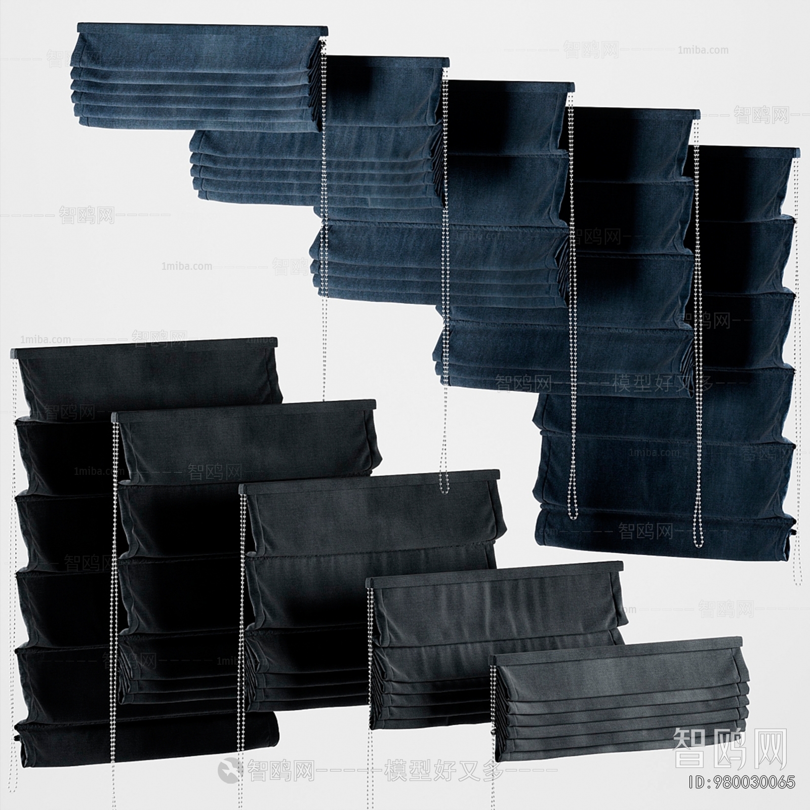 New Chinese Style Roman Curtain