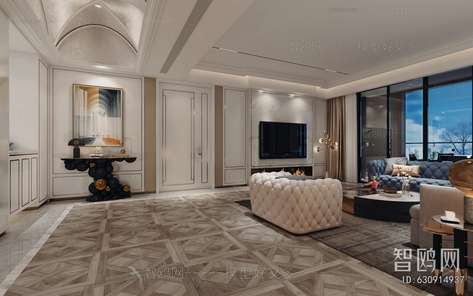 Simple European Style A Living Room