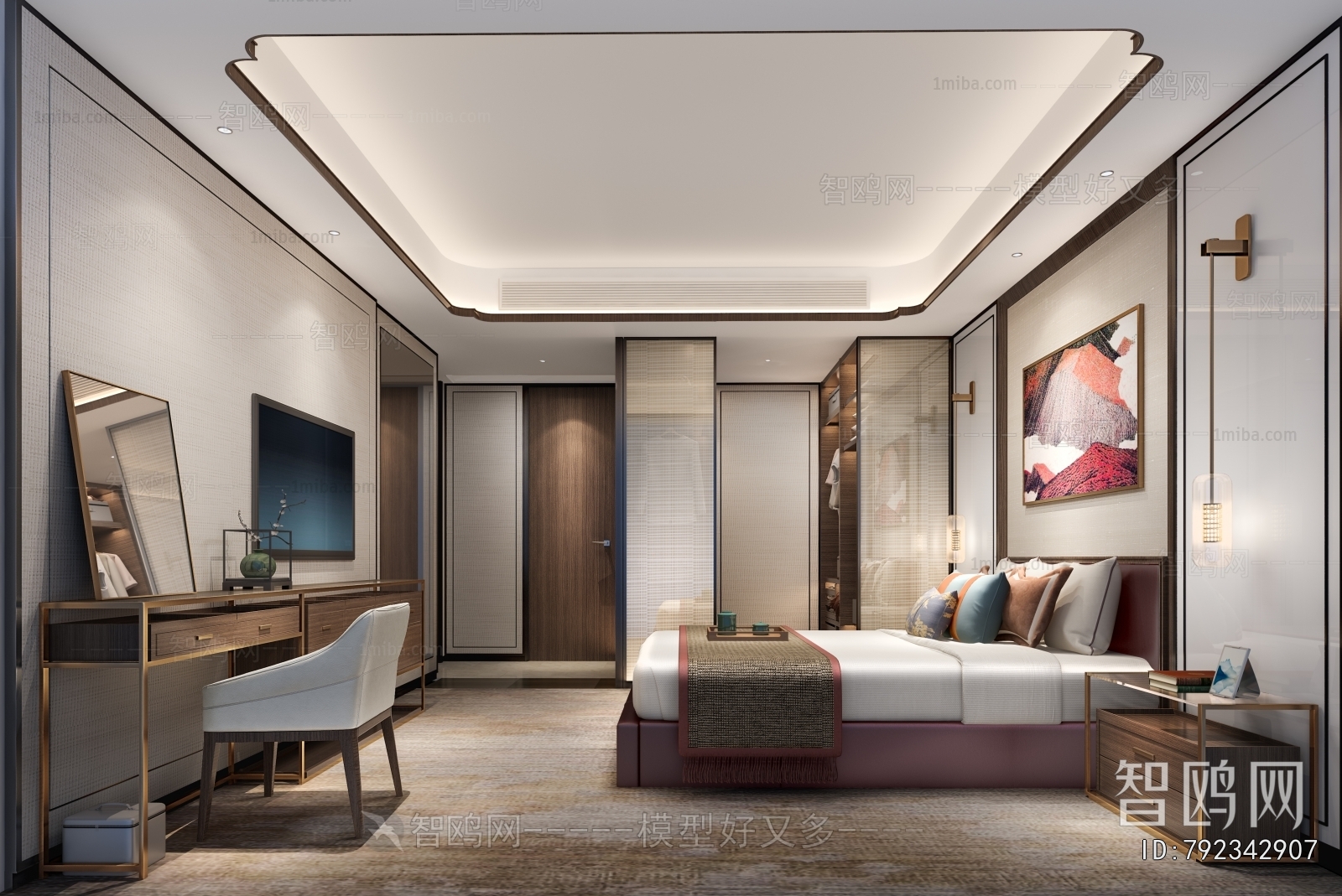 New Chinese Style Bedroom