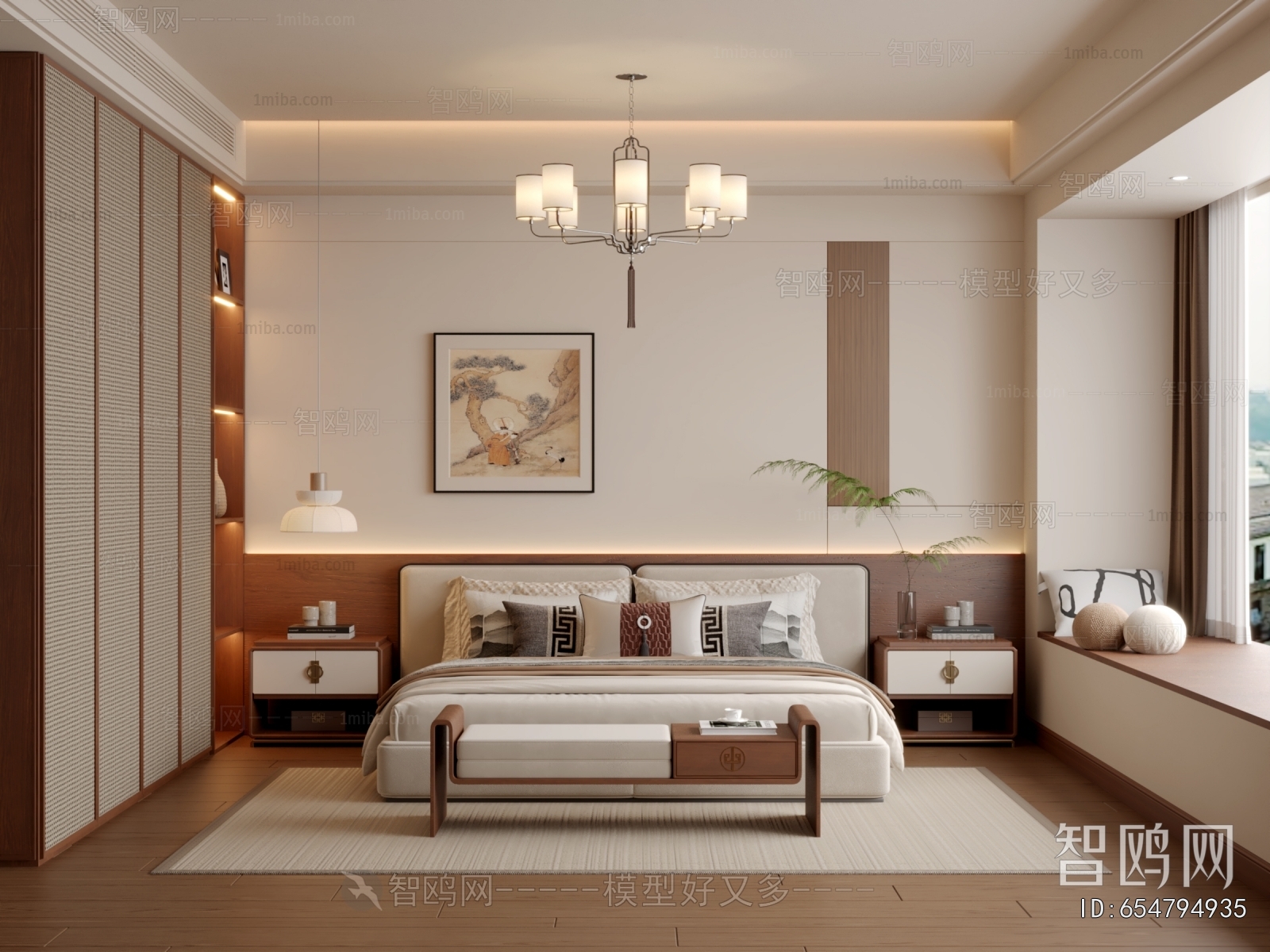 New Chinese Style Bedroom