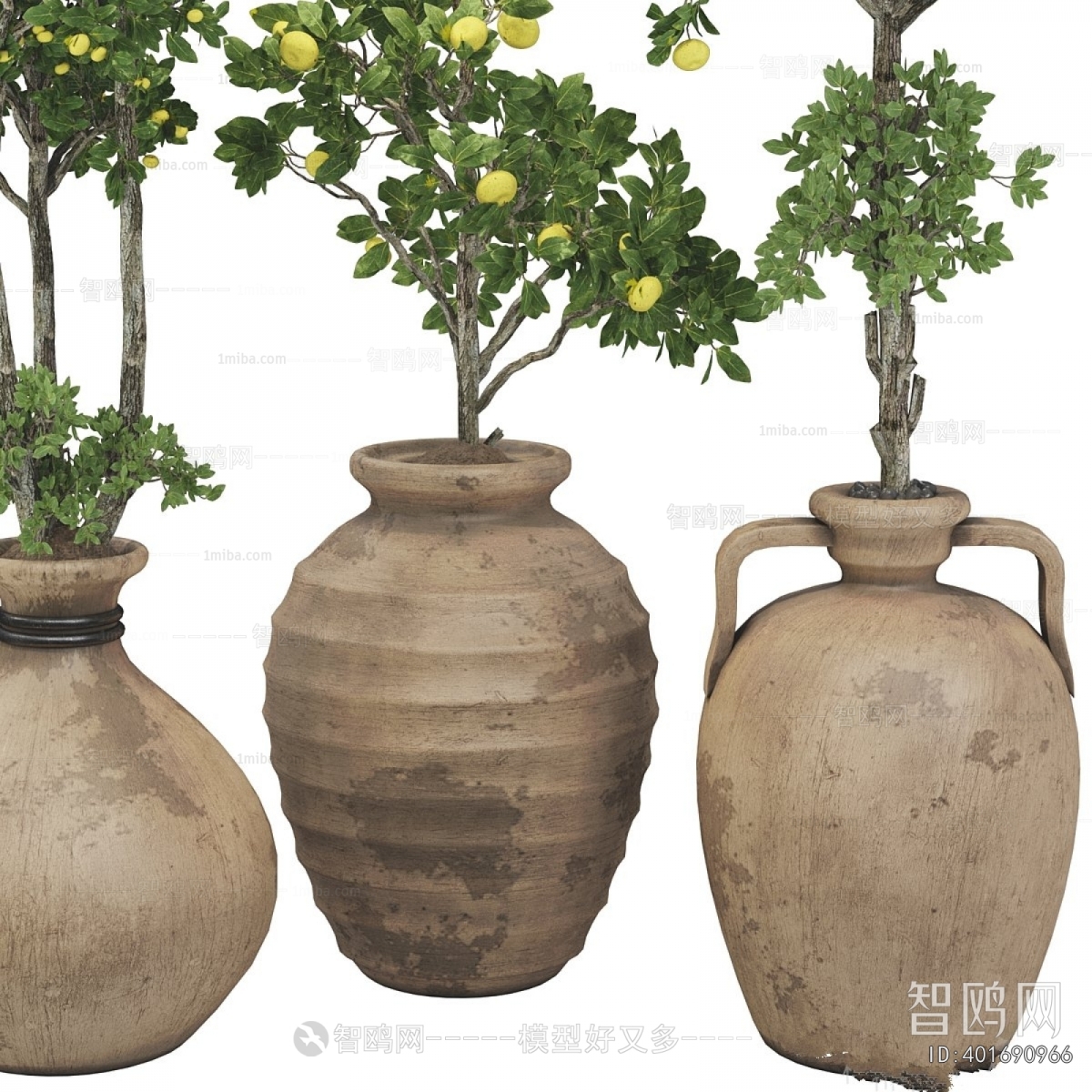 Wabi-sabi Style Ground Green Plant Potted Plants