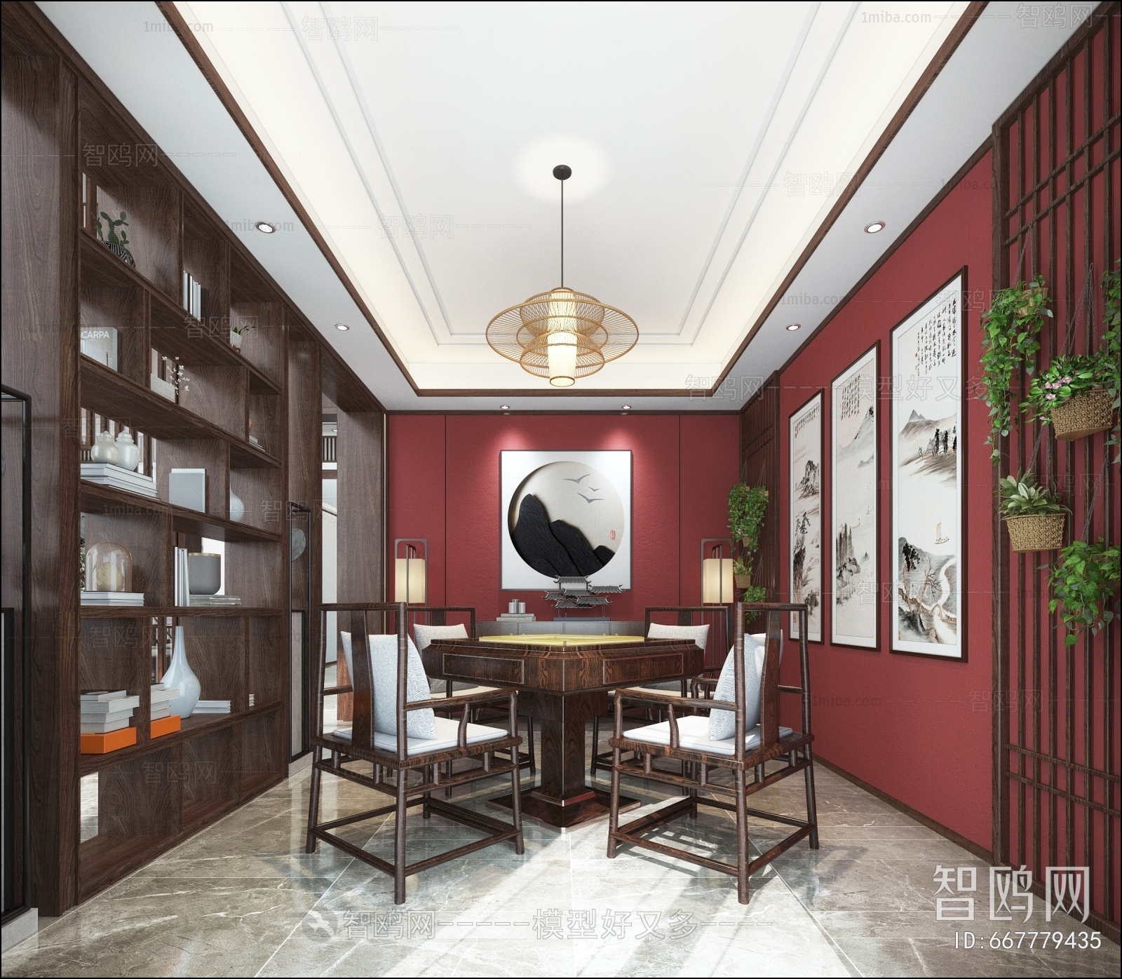 New Chinese Style Study Space