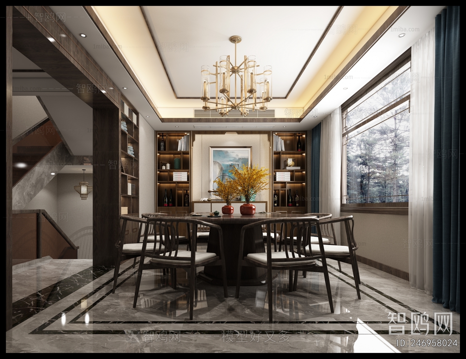 New Chinese Style Dining Room